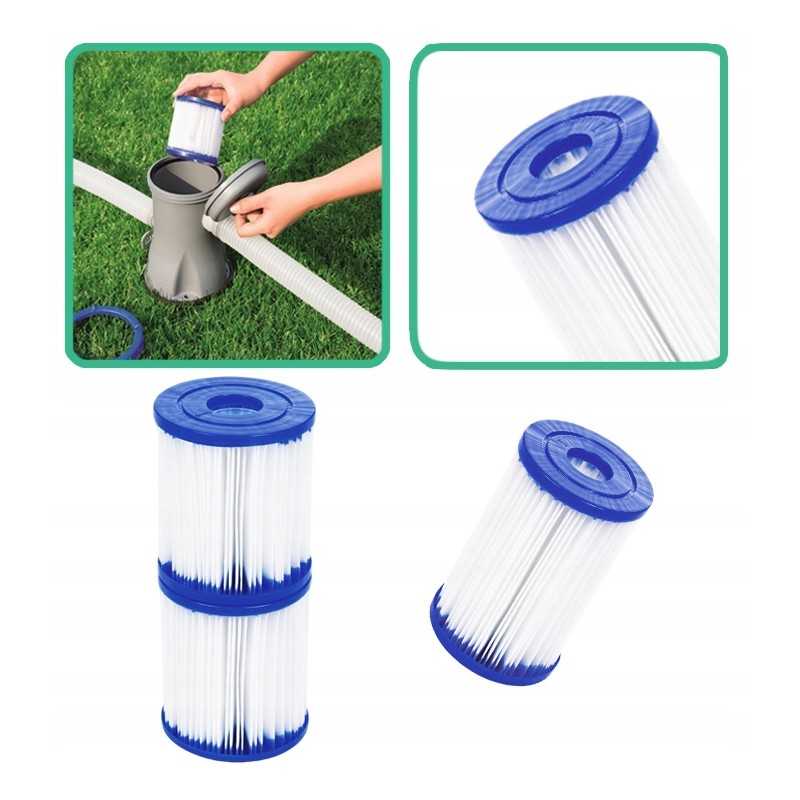2x bestway baseino siurblio filtro įdėklas 58093 tipo i