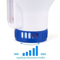 Baseino termometras, chloro dozatorius, plūduras, baseino chemikalai, 20 tablečių
