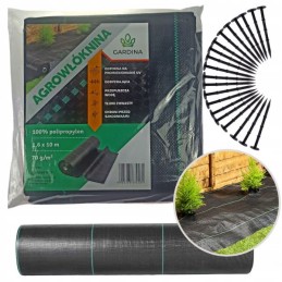 Agrotekstilė 1,6 m x 10 m + 25 vnt tvirtinimo ankeriai
