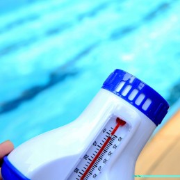 2in1 mažas dozatorius su termometru 20g plūdurinis plūduras baseino termometras