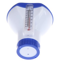 2in1 mažas dozatorius su termometru 20g plūdurinis plūduras baseino termometras