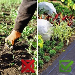Nuo piktžolių agrotekstilė agrotekstilė juoda UV kilimėlis 3% 1,6x10m 70g/m2