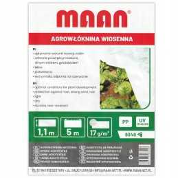 Agrotekstilė 1,1x5 m spyruoklinė balta 17 g/m²