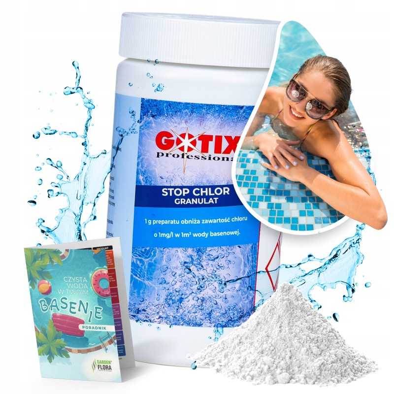 Antichloro granulės baseinams stop chloro granulės neutralizuoja chlorą 1kg