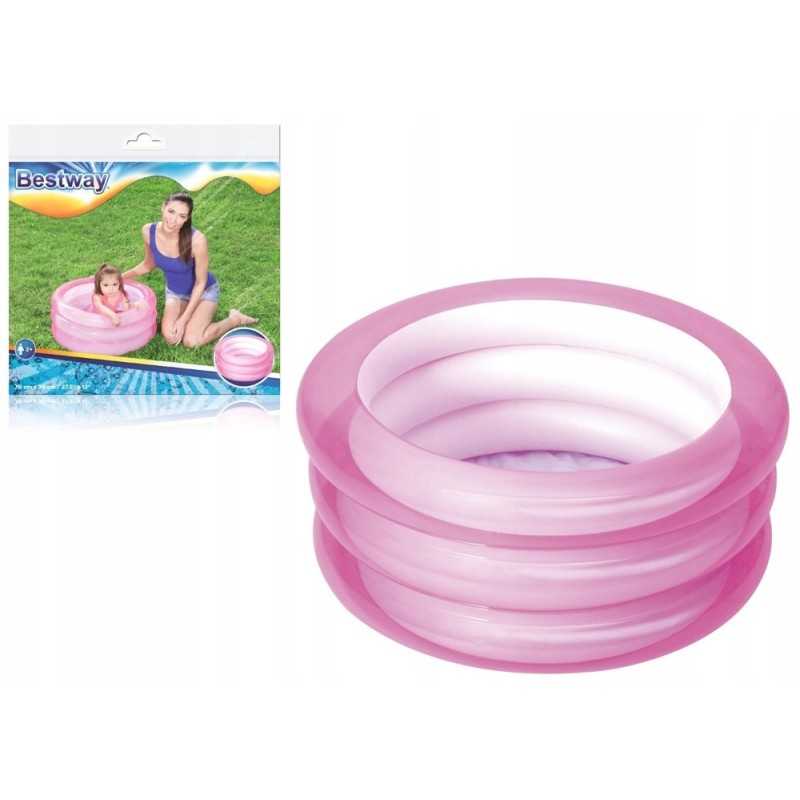 Bestway apvalus pripučiamas baseinas 70 x 30 cm rožinis
