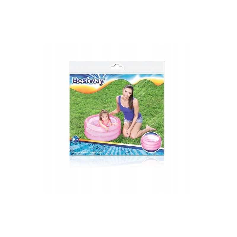 Pripučiamas baseinas rožinis 70x30cm bestway 51033