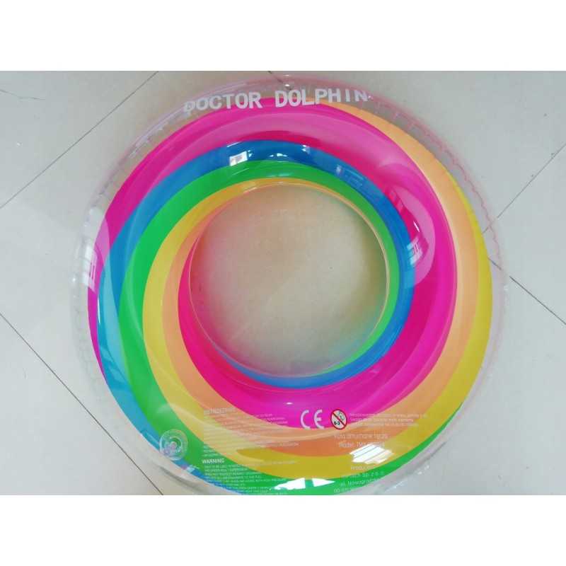 Pripučiamas vaivorykštinis jūros baseino žiedas 80 cm