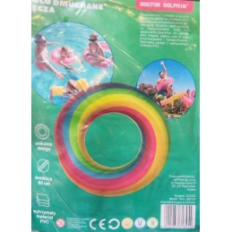 Pripučiamas vaivorykštinis jūros baseino žiedas 80 cm