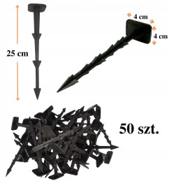 Smeigtukai kaiščiai agrotekstilei agrotekstilei geotekstilei kilimėliams ankeriai 25cm 50vnt