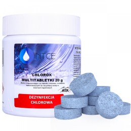11in1 chloras baseinui 0 5kg 20g kelių tablečių baseinui mėlynas vanduo