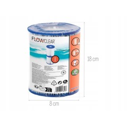 Filtro tipas i Bestway 58093 kasetės kasetės siurblio įdėklas, 2 vnt