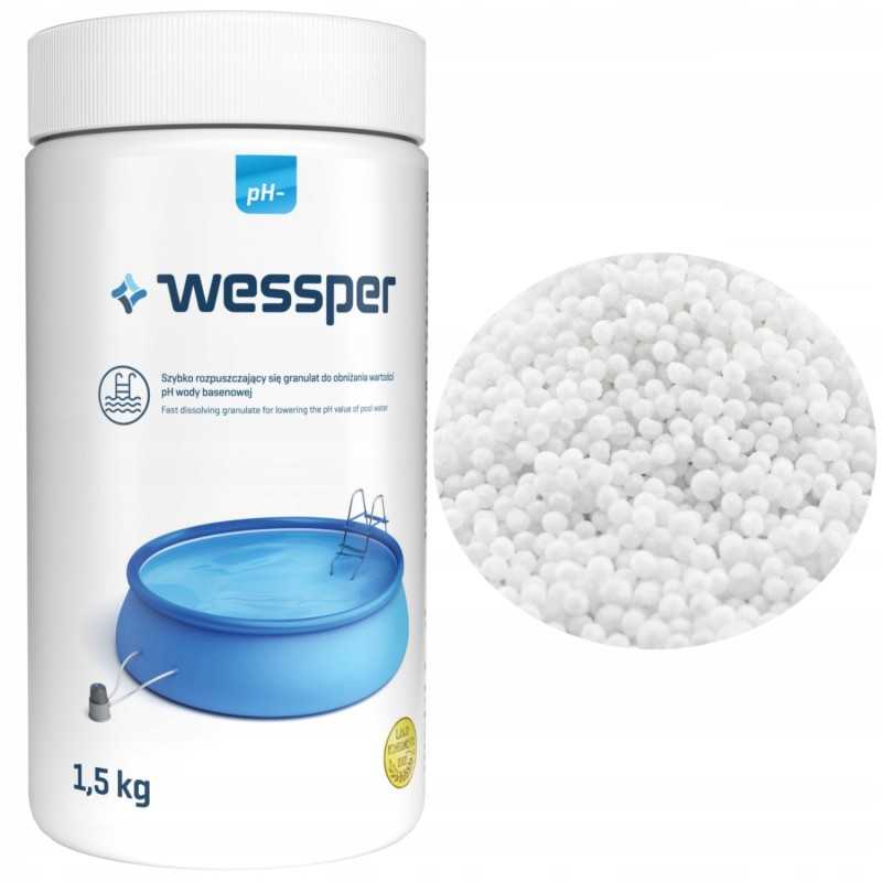 Baseino chemikalai wessper baseino chemikalai ph minus pH sumažinimas 1 5kg