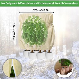 Žieminis augalų apsaugos gaubtas agrotekstilės maišelis 120 x 180 cm su užtrauktuku