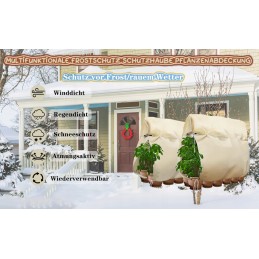 Žieminis augalų apsaugos gaubtas agrotekstilės maišelis 120 x 180 cm su užtrauktuku