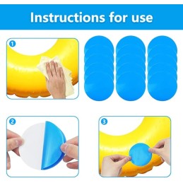 Lipnios PVC vandeniui atsparios tašelės baseino remontui, rinkinyje 15 vnt