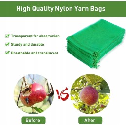 Apsauginiai maišeliai vaisiams ir vynuogėms, 20 vnt., apsaugantys nuo vabzdžių, daugkartinio naudojimo