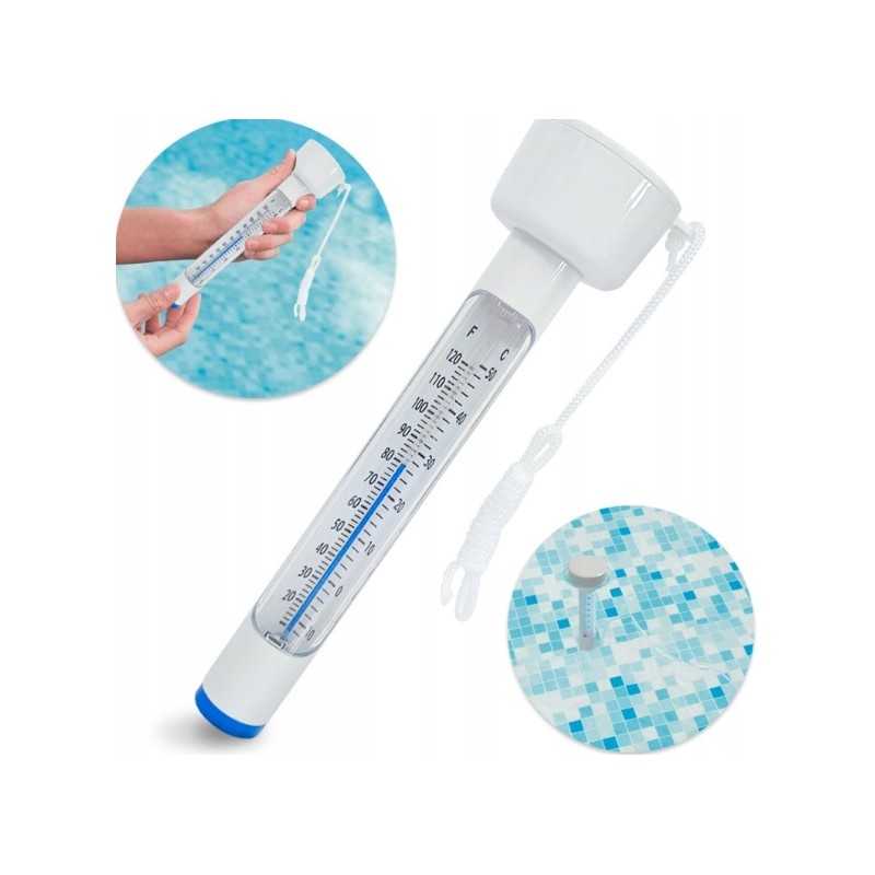 Plaukimo baseino termometras su virvele