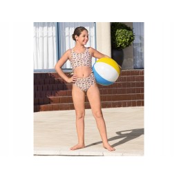 Bestway pripučiamas spalvotas dryžuotas kamuolys vaikams ir suaugusiems, 51 cm