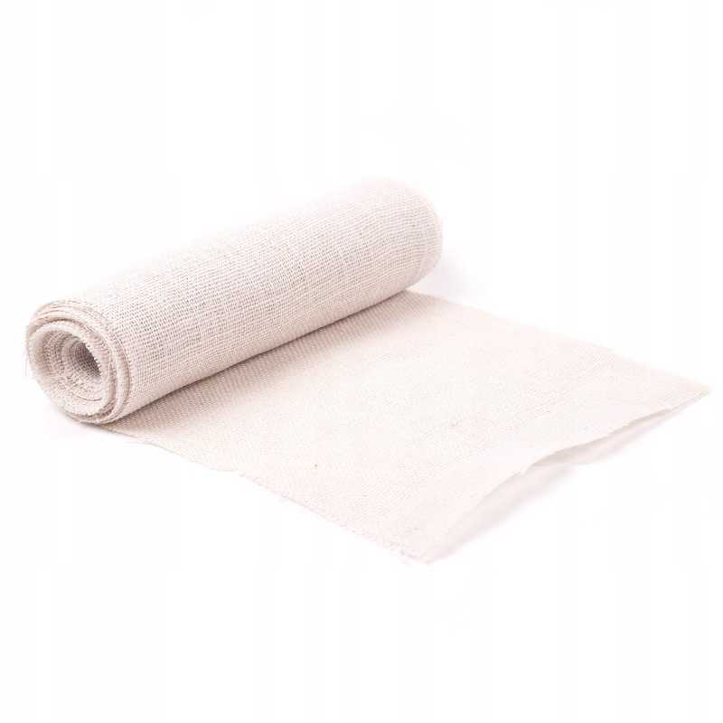 Baltas džiuto audinys, balintas džiutas, 30 cm metrais