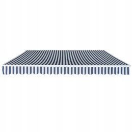 Folding awning, blue and white, 400x300 cm