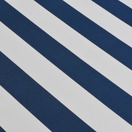Folding awning, blue and white, 400x300 cm