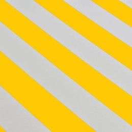 Folding awning, aluminum frame, yellow and white, 400x300 cm