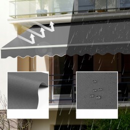Balkono terasos markizės Basic 2000 sulankstomas 250x150 ANTHRACITE
