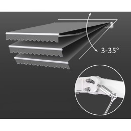 Balkono terasos markizės Basic 2000 sulankstomas 250x150 ANTHRACITE