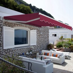 Balcony Terrace Awning Basic 2000 foldable 250x150 burgundy