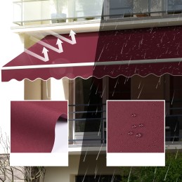 Balcony Terrace Awning Basic 2000 foldable 250x150 burgundy
