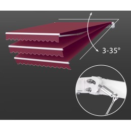Balcony Terrace Awning Basic 2000 foldable 250x150 burgundy