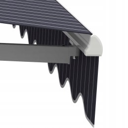 Balcony Terrace Awning Basic 2000 foldable 250x150 DARK GREY-WHITE