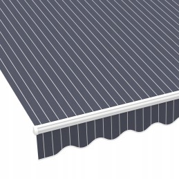 Balkono terasos markizė Basic 2000 sulankstoma 250x150 TAMSIAI PILKA-BALTA