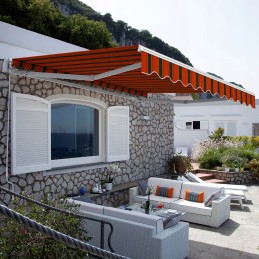 Balcony Terrace Awning Basic 2000 foldable 250x150 RED-BLACK