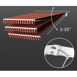 Balcony Terrace Awning Basic 2000 foldable 250x150 RED-BLACK