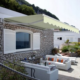 Balcony Terrace Awning Basic 2000 foldable 250x150 CREAM-WHITE