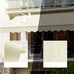 Balcony Terrace Awning Basic 2000 foldable 250x150 CREAM-WHITE
