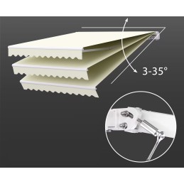 Balkono terasos markizė Basic 2000 sulankstoma 250x150 KREMINIAI BALTAI