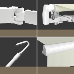 Balcony Terrace Awning Basic 2000 foldable 250x150 CREAM-WHITE