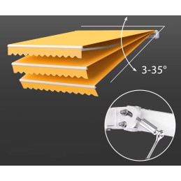 Balcony Terrace Awning Basic 2000 foldable 250x150 YELLOW