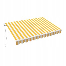 Balkono terasos markizė Basic 2000 sulankstoma 250x150 GELTONAI BALTAI