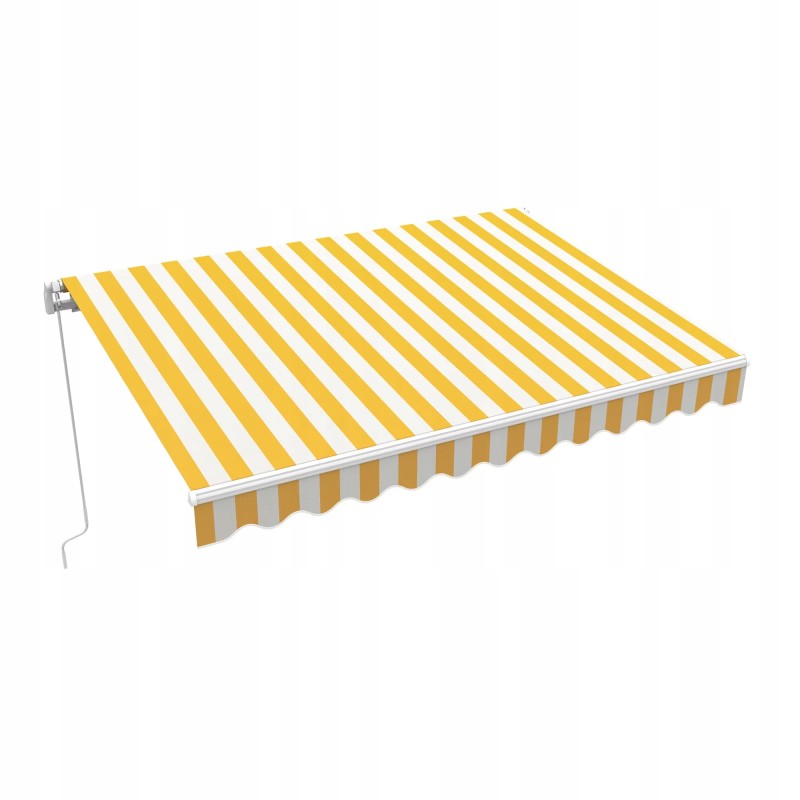 Balkono terasos markizė Basic 2000 sulankstoma 250x150 GELTONAI BALTAI