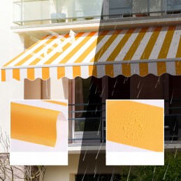 Balcony Terrace Awning Basic 2000 foldable 250x150 YELLOW-WHITE