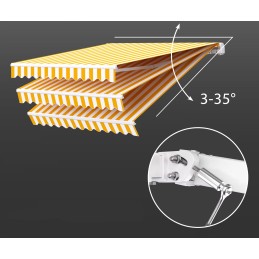 Balcony Terrace Awning Basic 2000 foldable 250x150 YELLOW-WHITE