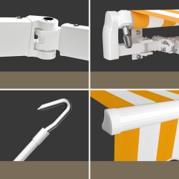 Balcony Terrace Awning Basic 2000 foldable 250x150 YELLOW-WHITE