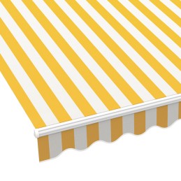 Balkono terasos markizė Basic 2000 sulankstoma 250x150 GELTONAI BALTAI