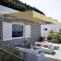 Balcony Terrace Awning Basic2000 foldable 250x150 SAND-ORANGE