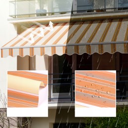 Balkono terasos markizės Basic2000 sulankstomas 250x150 smėlio ir oranžinės spalvos