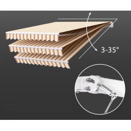 Balcony Terrace Awning Basic2000 foldable 250x150 SAND-ORANGE