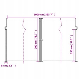 KÜLGVARIKAS RULLITAV KATTES TERASSI RÕDUAIALE 200 x 1000 cm